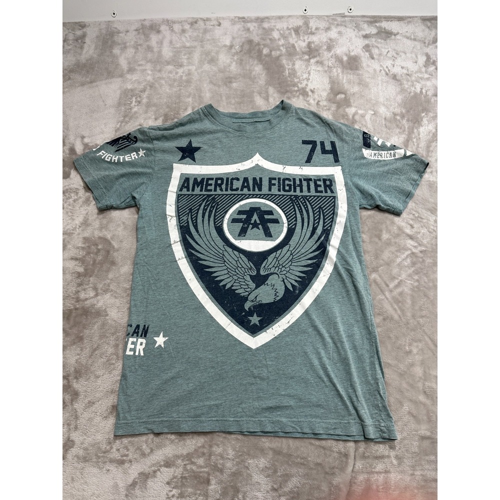 American Fighter T Shirt Mens Size Small Gray Short Sleeve Crew Neck EUC